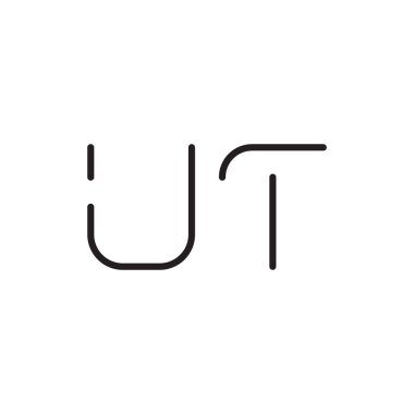 ut ilk harf vektör logo simgesi