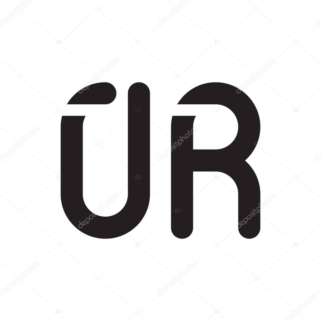 Ur initial letter vector logo icon