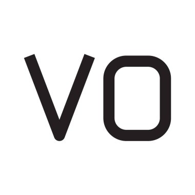vo ilk harf vektör logo simgesi