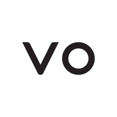 vo ilk harf vektör logo simgesi