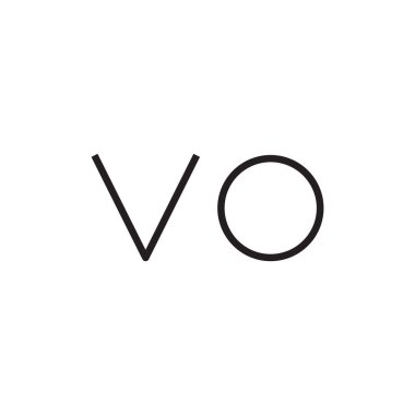 vo ilk harf vektör logo simgesi