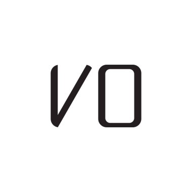 vo ilk harf vektör logo simgesi