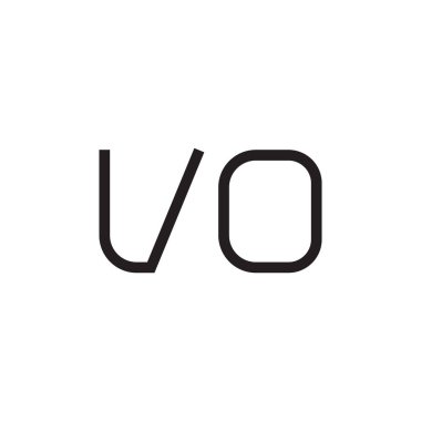 vo ilk harf vektör logo simgesi