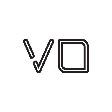vo ilk harf vektör logo simgesi