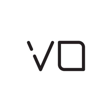 vo ilk harf vektör logo simgesi