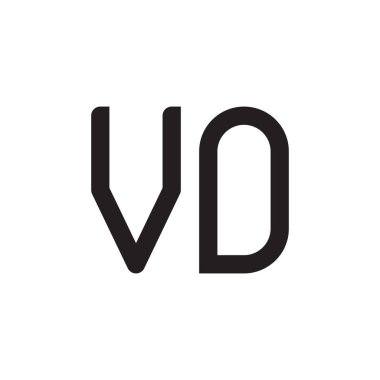 vo ilk harf vektör logo simgesi