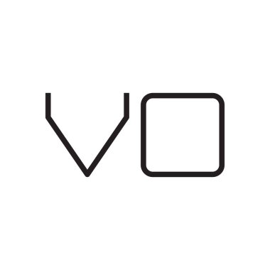 vo ilk harf vektör logo simgesi