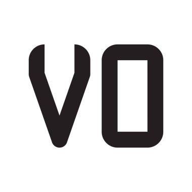 vo ilk harf vektör logo simgesi