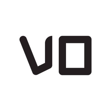 vo ilk harf vektör logo simgesi