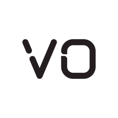 vo ilk harf vektör logo simgesi