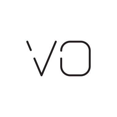 vo ilk harf vektör logo simgesi
