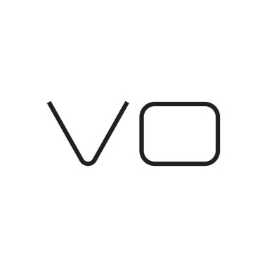 vo ilk harf vektör logo simgesi