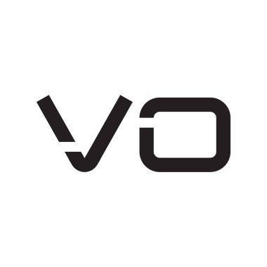 vo ilk harf vektör logo simgesi