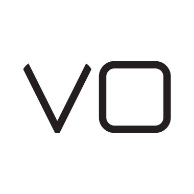vo ilk harf vektör logo simgesi