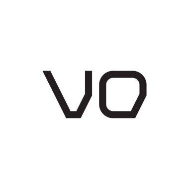 vo ilk harf vektör logo simgesi