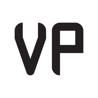 Vp ilk harf vektör logo simgesi