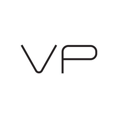 Vp ilk harf vektör logo simgesi