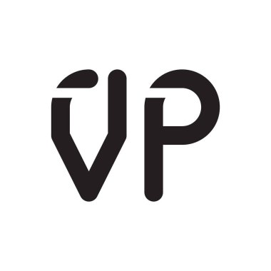 Vp ilk harf vektör logo simgesi