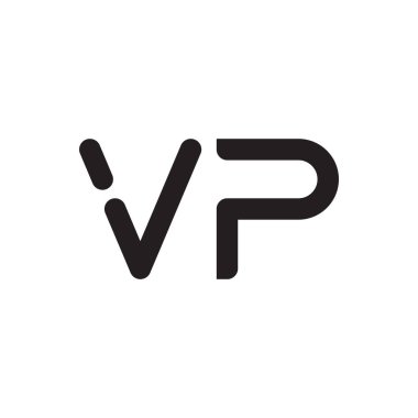 Vp ilk harf vektör logo simgesi