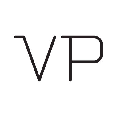 Vp ilk harf vektör logo simgesi