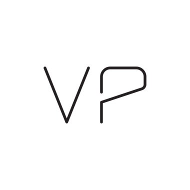 Vp ilk harf vektör logo simgesi