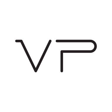 Vp ilk harf vektör logo simgesi