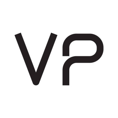 Vp ilk harf vektör logo simgesi