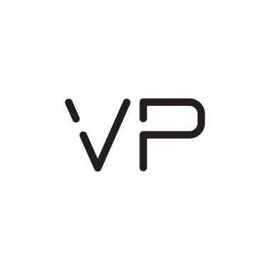 Vp ilk harf vektör logo simgesi
