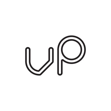 Vp ilk harf vektör logo simgesi