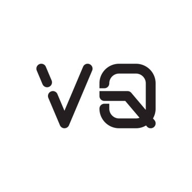 vq ilk harf vektör logo simgesi