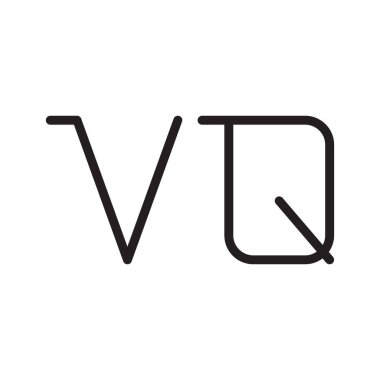 vq ilk harf vektör logo simgesi