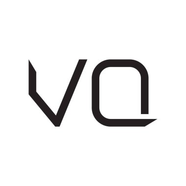 vq ilk harf vektör logo simgesi