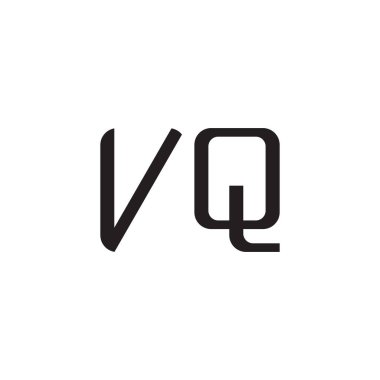vq ilk harf vektör logo simgesi