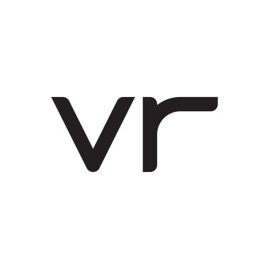 vr ilk harf vektör logo simgesi