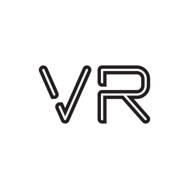 Vr initial letter vector logo icon clipart svg vector 