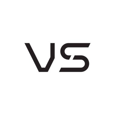 vs ilk harf vektör logo simgesi