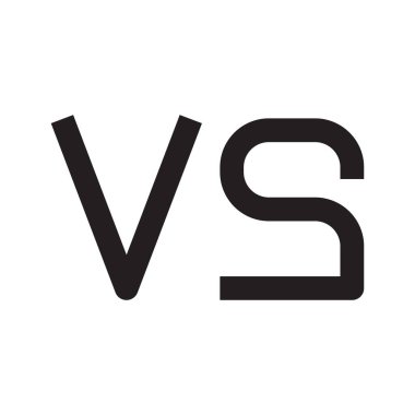 vs ilk harf vektör logo simgesi