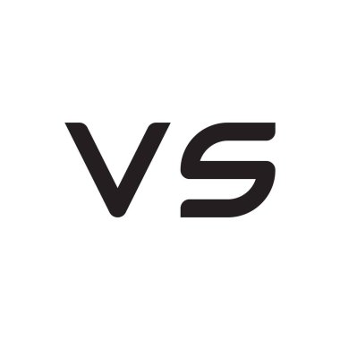vs ilk harf vektör logo simgesi