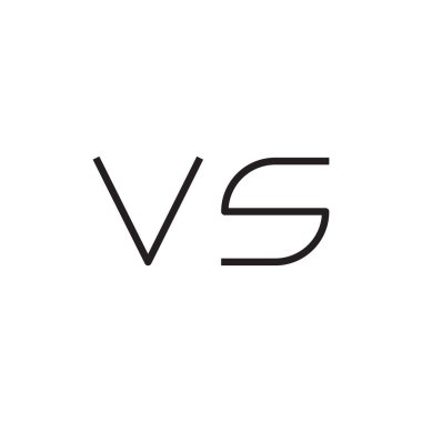 vs ilk harf vektör logo simgesi