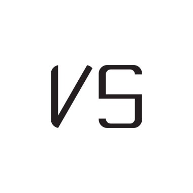 vs ilk harf vektör logo simgesi