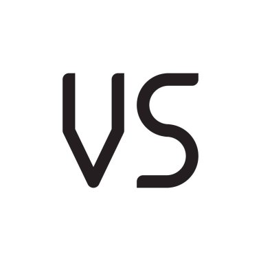 vs ilk harf vektör logo simgesi