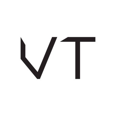 vt ilk harf vektör logo simgesi