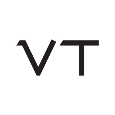vt ilk harf vektör logo simgesi