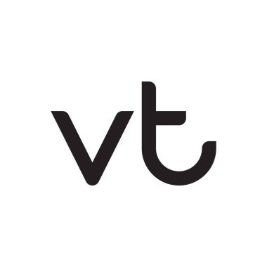 vt ilk harf vektör logo simgesi