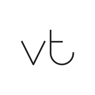 vt ilk harf vektör logo simgesi