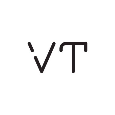 vt ilk harf vektör logo simgesi