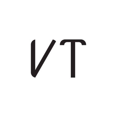 vt ilk harf vektör logo simgesi