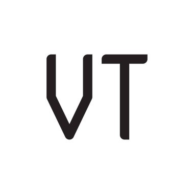 vt ilk harf vektör logo simgesi
