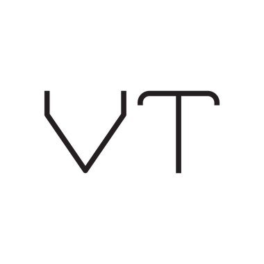 vt ilk harf vektör logo simgesi