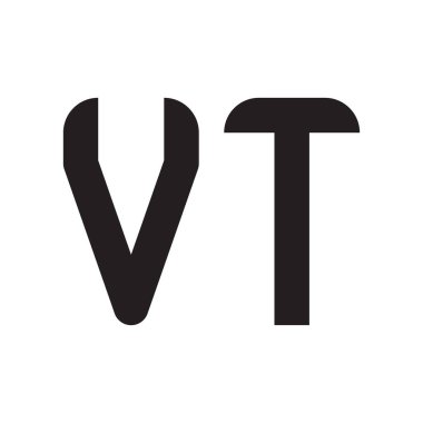 vt ilk harf vektör logo simgesi